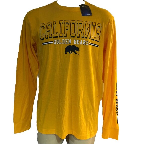 California Golden Bears Sport-Tek Long Sleeve Shirt Men's Gold New - Picture 1 of 7